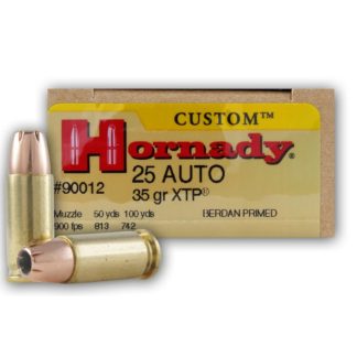 Balas Hornady Cal 25 Auto (6.35) 35 grains x 25