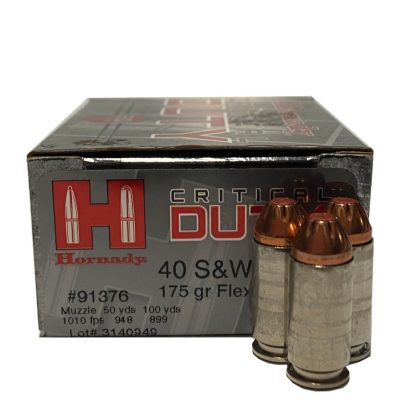 Balas Hornady Critical Duty Cal 40 175 grains x 20