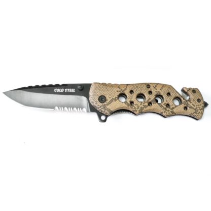 Cortaplumas Cold Steel Plegable de Rescate Camo Serpiente