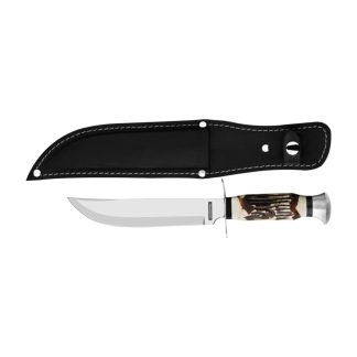 CUCHILLO CAZA LARG.145MM HACER. INOX. P001 BISON - Aventurados Web