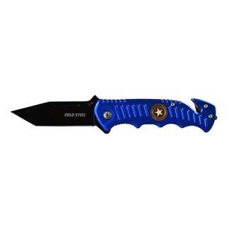 Cortapluma de Rescate Cold Steel Estrella Dorada Azul