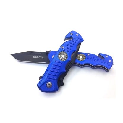 Cortapluma de Rescate Cold Steel Estrella Dorada Azul