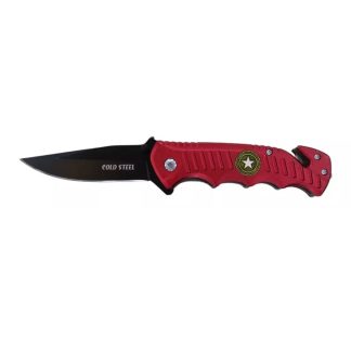 Cortapluma de Rescate Cold Steel Estrella Dorada Roja