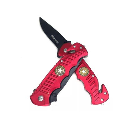 Cortapluma de Rescate Cold Steel Estrella Dorada Roja