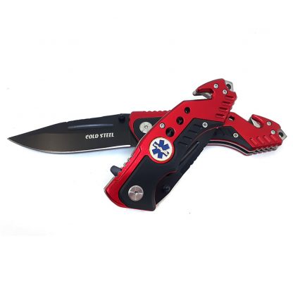 Cortapluma de Rescate Cold Steel Mango Rojo