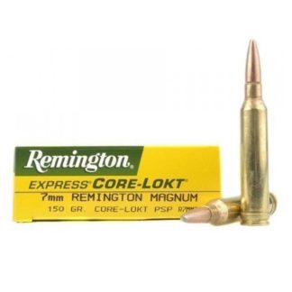 Balas 7 mm Remington Core Lokt 150 Gr x 20