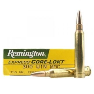 Balas 300 Win Mag Remington Core Lokt 150 Gr x 20