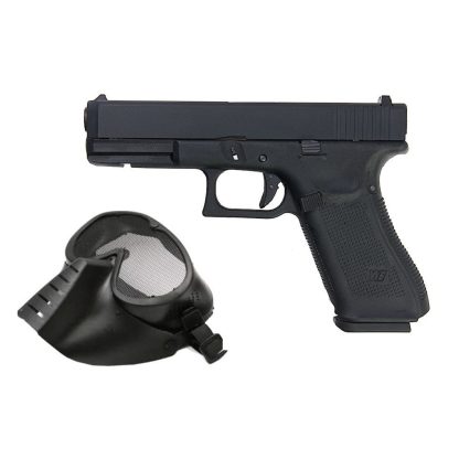 Combo Airsoft Pistola + Green Gas + Balines + Máscara