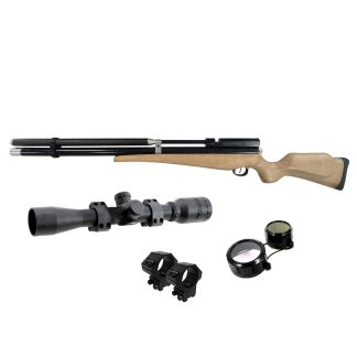 Rifle PCP Black Steel Toro Cal 6.35 mm + Mira BSA + Montajes GRATIS