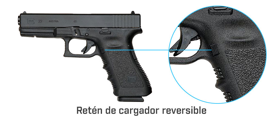 reten de cargador reversible glock 22 gen4