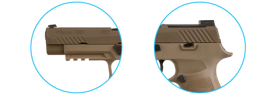 corredera pistola sig sauer p320 m17