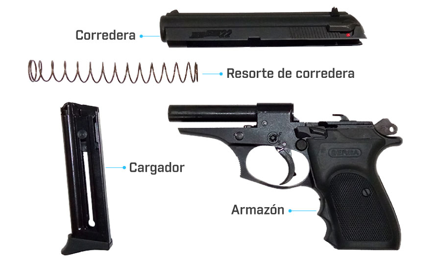 pistola bersa thunder 22 6 desarmada