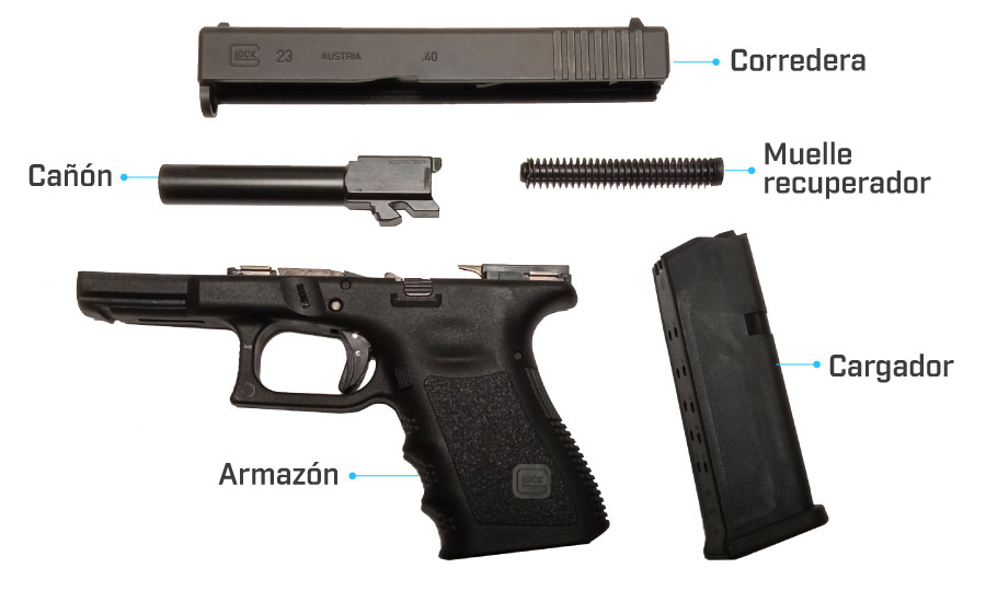 despiece pistola glock 23