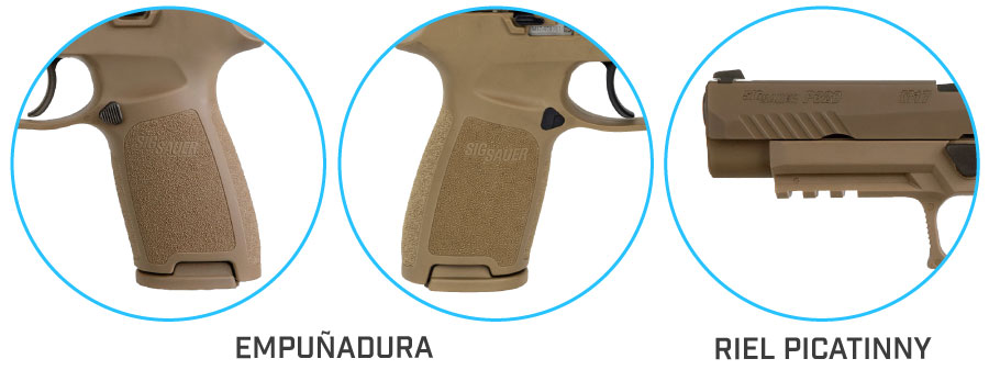 empuñadura pistola sig sauer m17