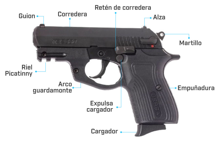 partes de la pistola bersa tpr380