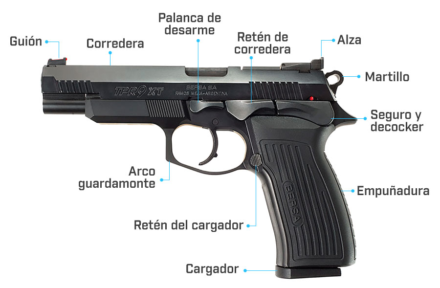 partes bersa thunder pro 9mm xt precio