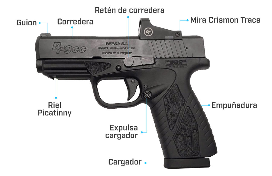 partes de la pistola bersa bp9cc ct
