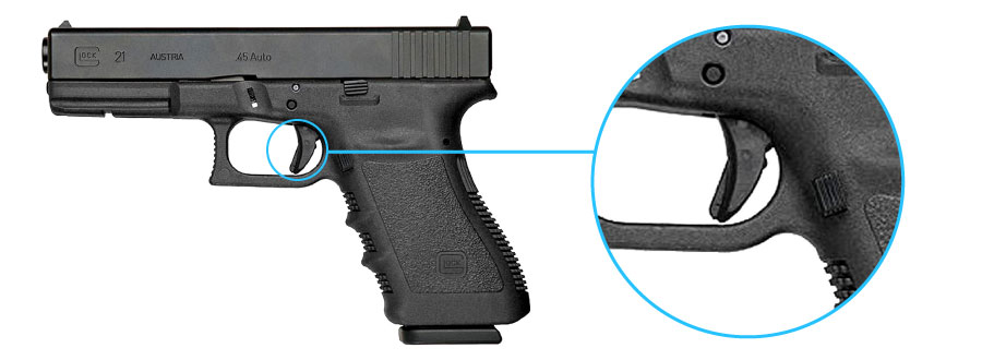 seguro de gatillo pistola glock 21